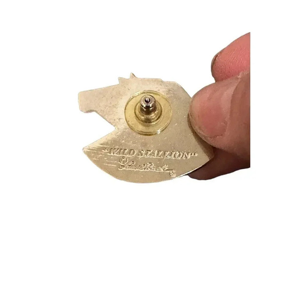 Vintage Laurel Burch Enameled Gold Tone ‘Wild Stallion’ Brooch/Pin Signed - Picture 3 of 4